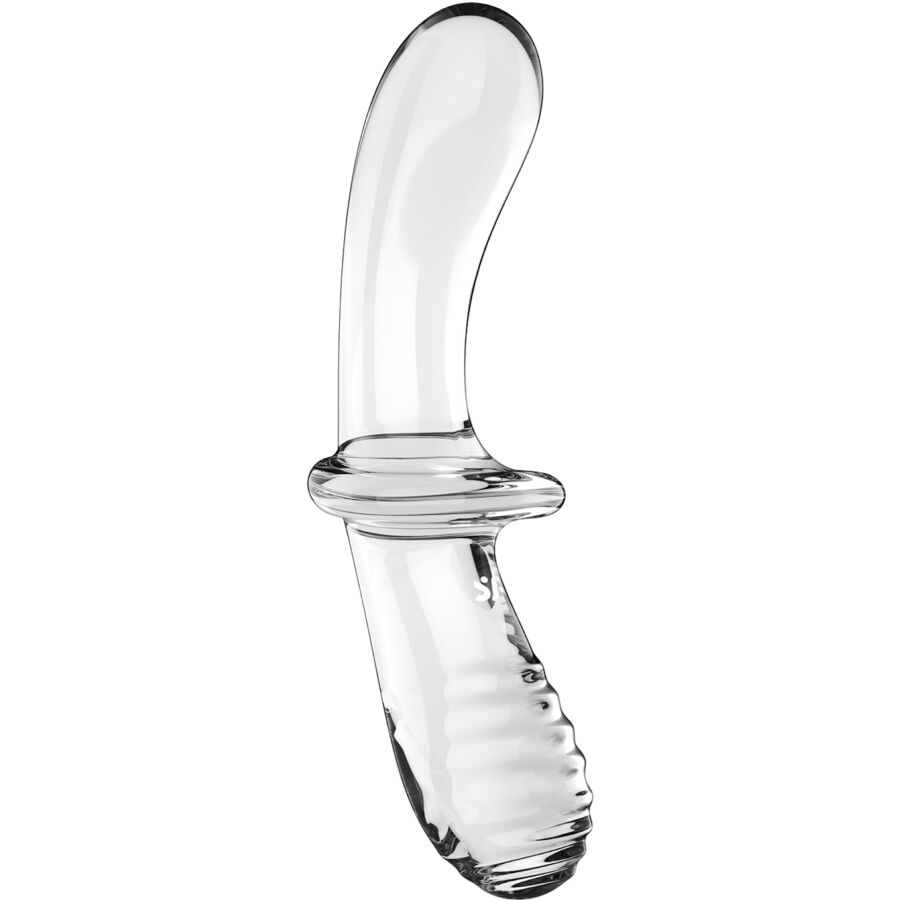 SATISFYER - DILDO DUPLO CRISTAL TRANSPARENTE