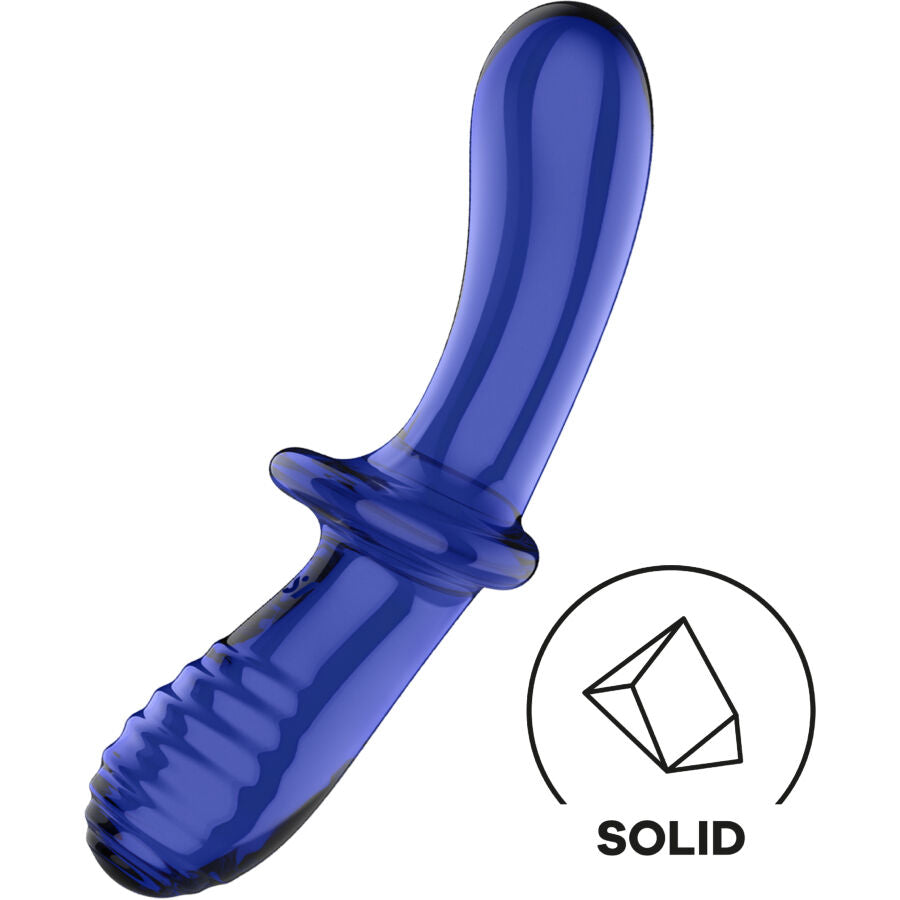 SATISFYER - DILDO DUPLO CRISTAL TRANSPARENTE