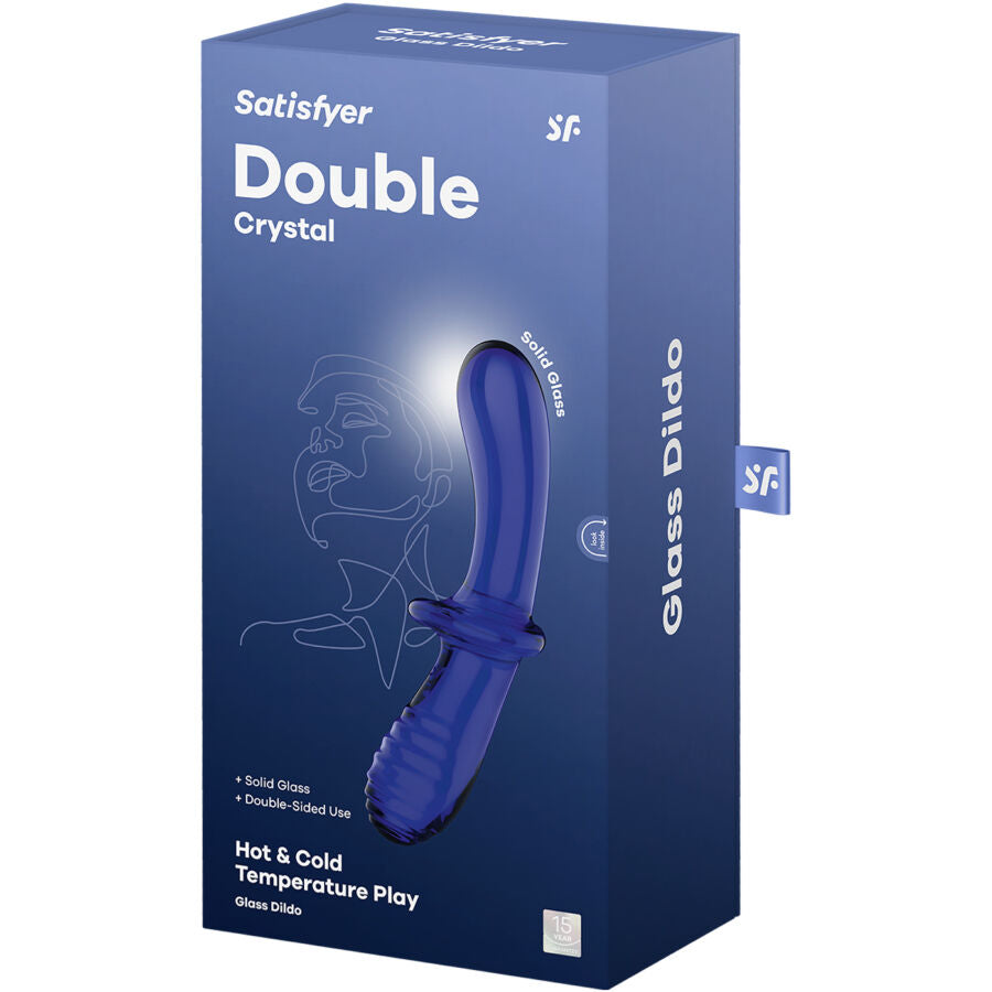 SATISFYER - DILDO DUPLO CRISTAL TRANSPARENTE