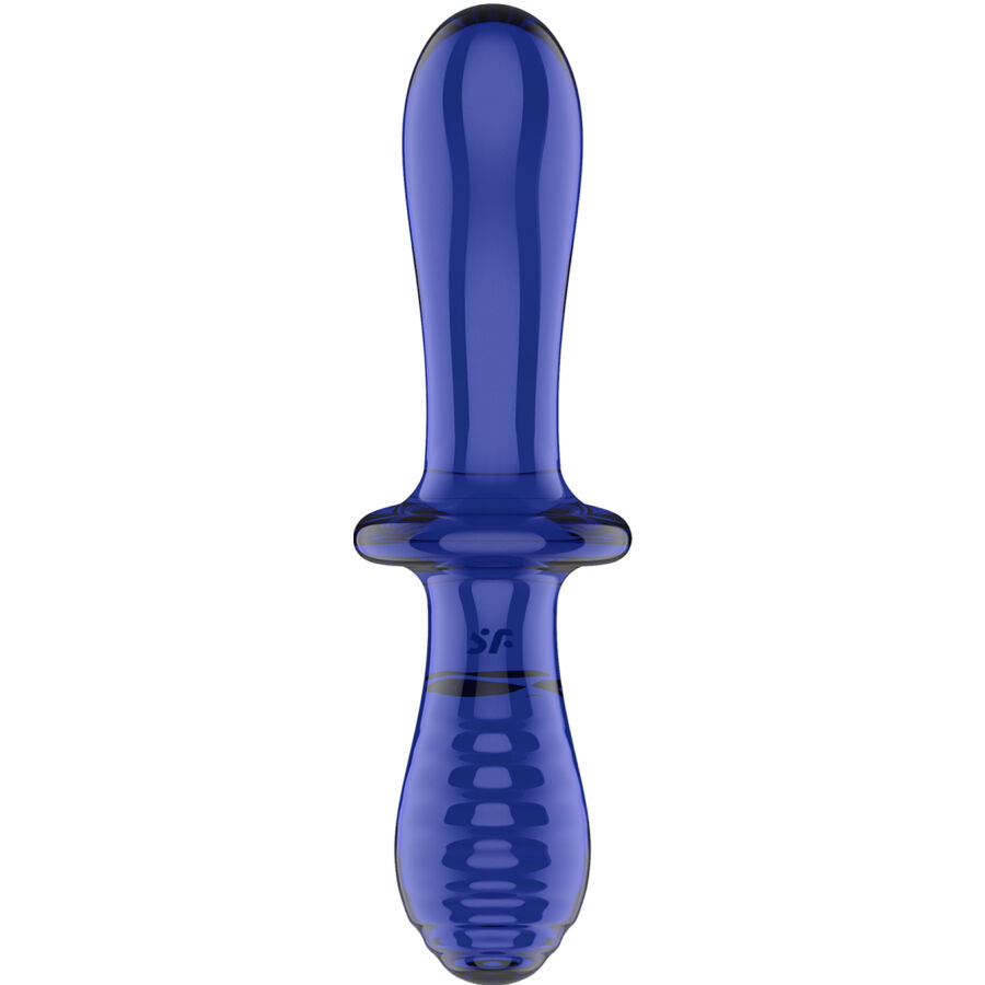 SATISFYER - DILDO DUPLO CRISTAL TRANSPARENTE