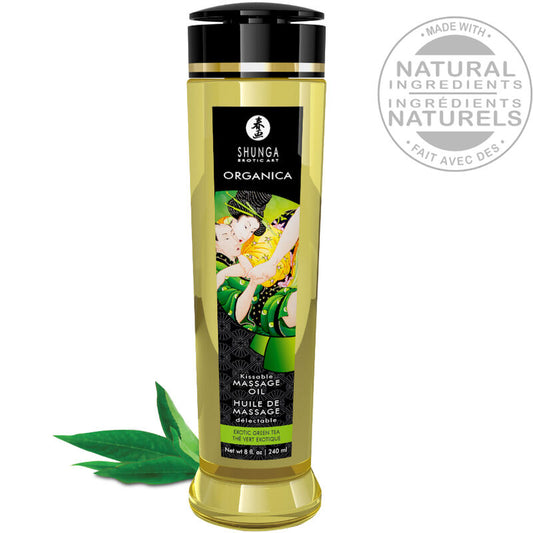 SHUNGA - ÓLEO DE MASSAGEM DE CHÁ VERDE ORGÂNICO 240 ML