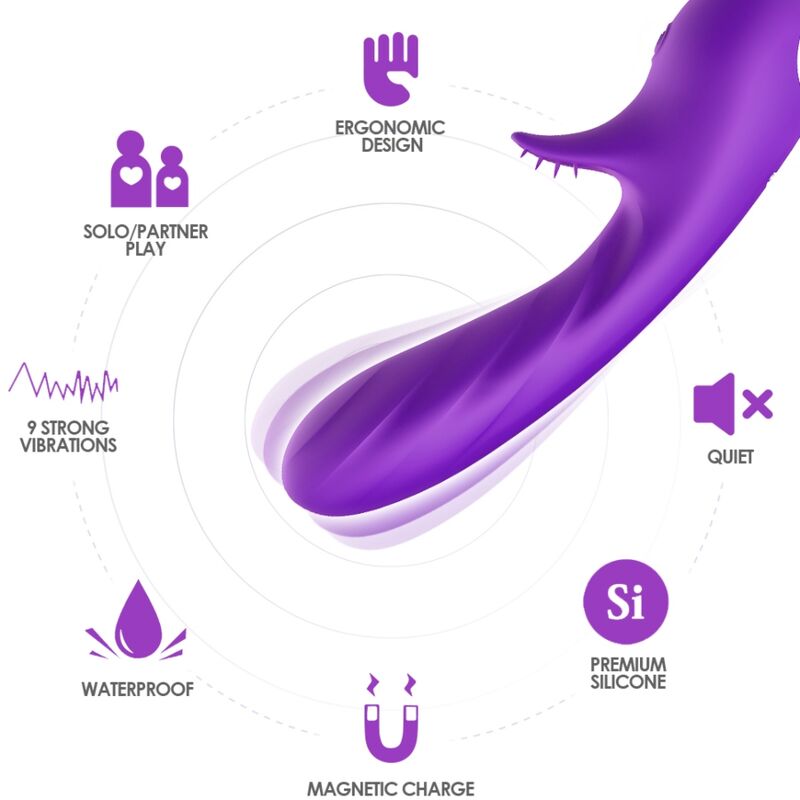 ARMONY - ROMANCE VIBRATOR WITH VIOLET STIMULATOR