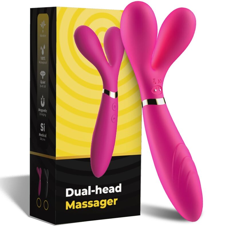 ARMONY - Y-WAND DOUBLE HEAD MASSAGER &amp; VIBRATOR FUCHSIA