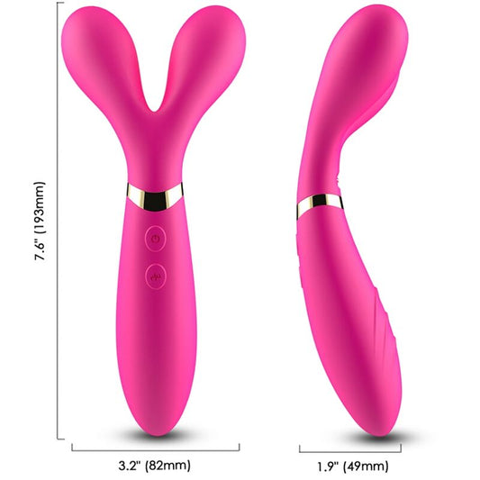 ARMONY - Y-WAND MASSAGEADOR DE CABEÇA DUPLA E VIBRADOR FÚCSIA