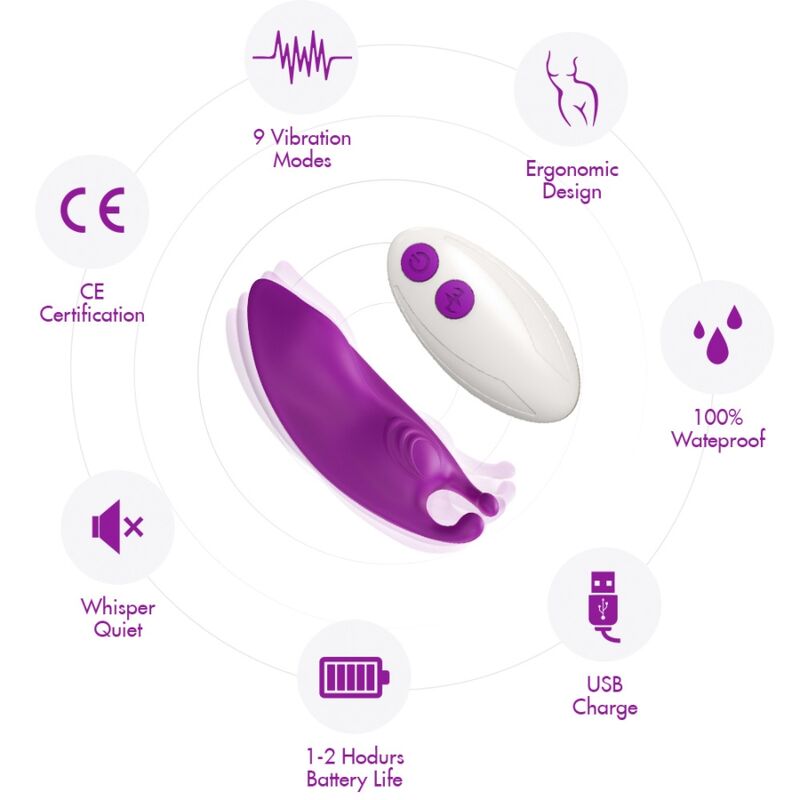 ARMONY - HONEYBEE PANTIES VIBRATOR G-SPOT REMOTE CONTROL VIOLET