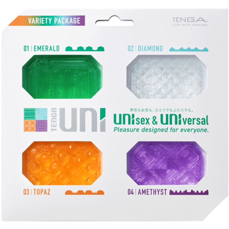 TENGA - UNI VARIETY MASTURBADOR DEDAL PACK 4 UNIDADES