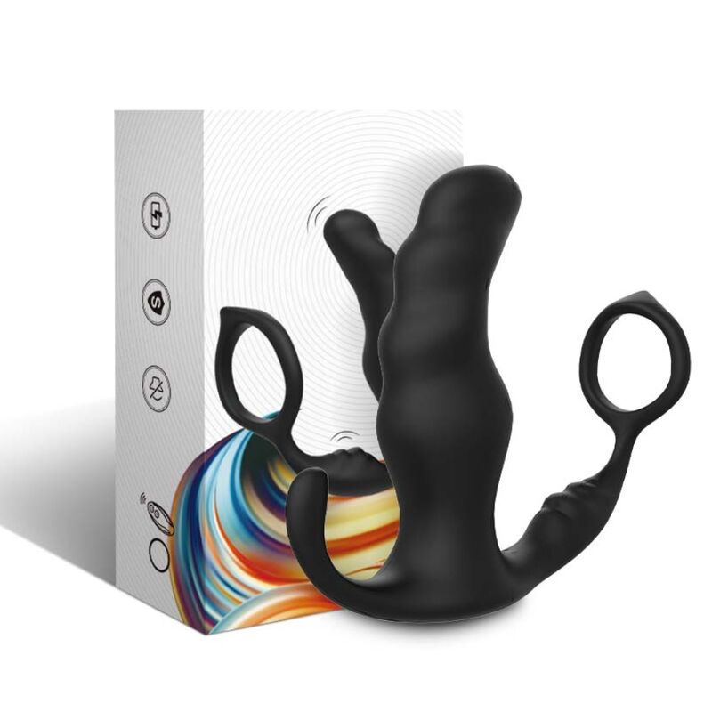 ARMONY - KNIGHT ANAL PROSTATE VIBRATOR &amp; REMOTE CONTROL RING BLACK