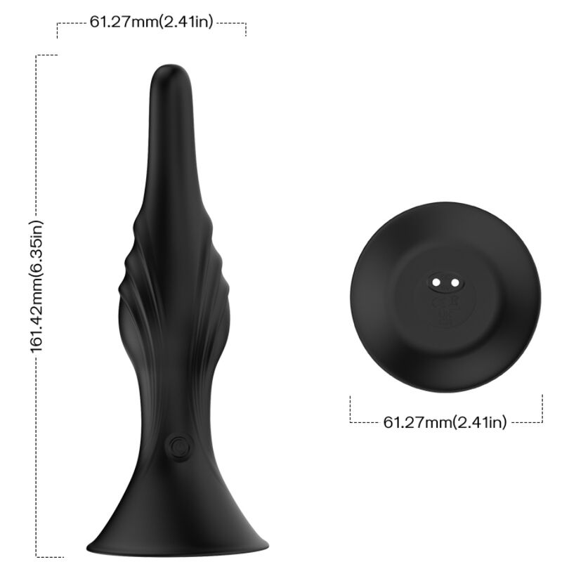 ARMONY - VIBRADOR COM CONTROLE REMOTO PRETO E PLUG ANAL