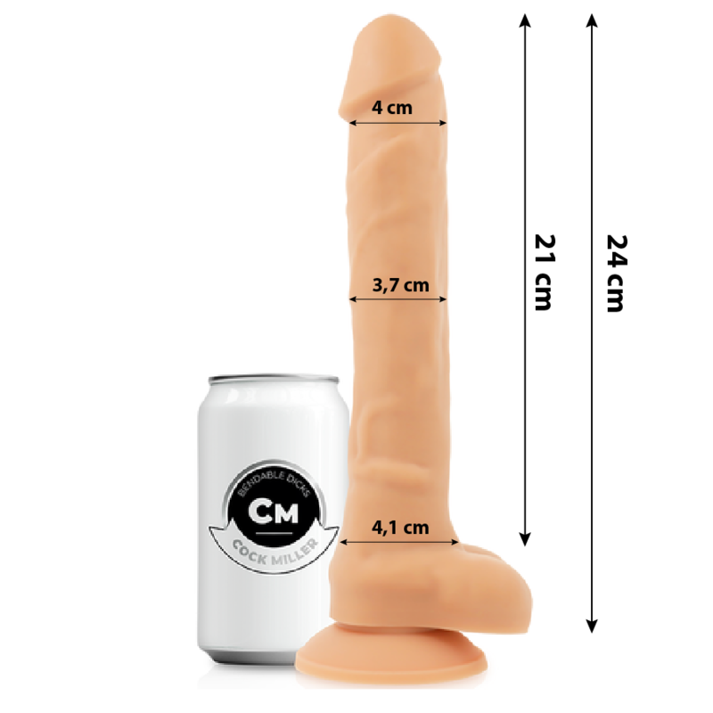 COCK MILLER - COCKSIL ARTICULADO DENSIDADE SILICONE 24 CM