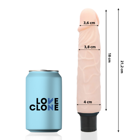 LOVECLONE - VIBRADOR FINN AUTOLUBRIFICANTE 21,2 CM -OU- 3,8 CM