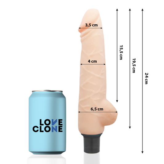 LOVECLONE - VIBRADOR HARALD AUTOLUBRIFICANTE 24 CM -OU- 4 CM