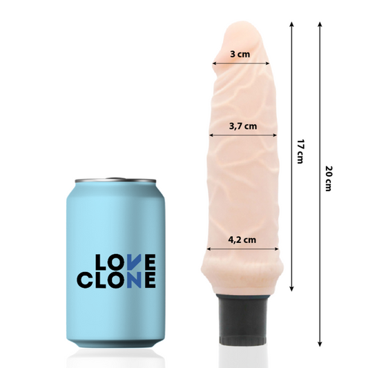 LOVECLONE - VIBRADOR AUTOLUBRIFICANTE IVAR 20 CM -OU- 3,7 CM