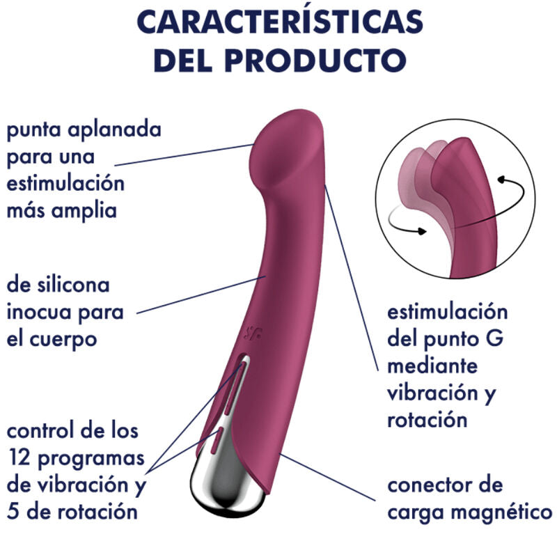 SATISFYER - GIRANDO G-SPORT 1 VIBRADOR ROTATOR VERMELHO