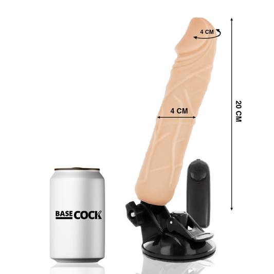 BASECOCK - REALISTIC VIBRATOR NATURAL REMOTE CONTROL 20 CM -OR- 4 CM