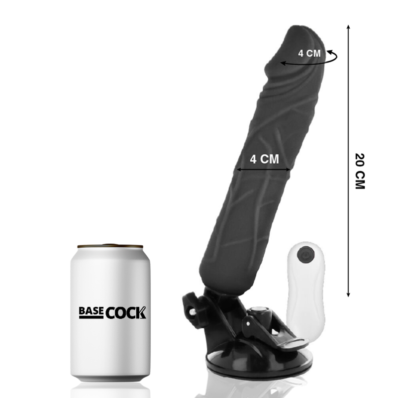 BASECOCK - VIBRADOR REALISTA NATURAL COM CONTROLE REMOTO 20 CM -OU- 4 CM