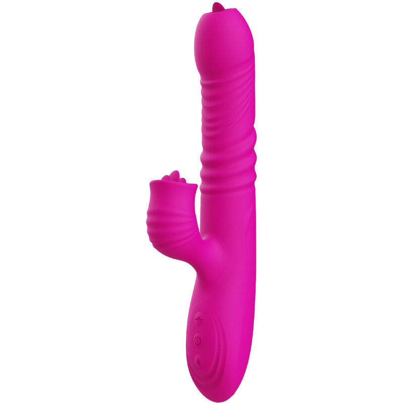 ARMONY - FANNY MULTIFUNÇÃO VIBRADOR LÍNGUA DUPLA EFEITO CALOR FÚCSIA