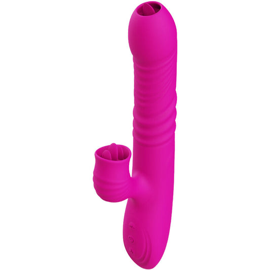 ARMONY - FANNY MULTIFUNÇÃO VIBRADOR LÍNGUA DUPLA EFEITO CALOR FÚCSIA