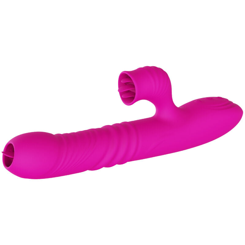 ARMONY - FANNY MULTIFUNÇÃO VIBRADOR LÍNGUA DUPLA EFEITO CALOR FÚCSIA