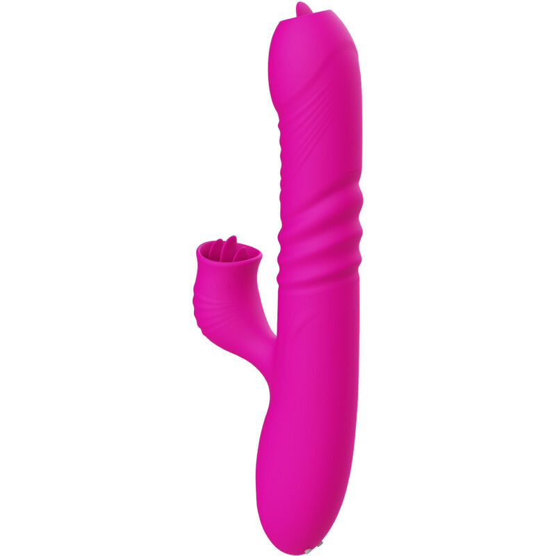 ARMONY - FANNY MULTIFUNÇÃO VIBRADOR LÍNGUA DUPLA EFEITO CALOR FÚCSIA