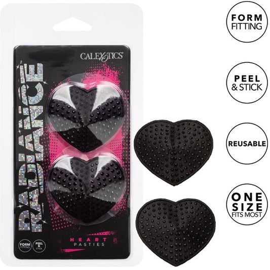 CALEXOTICS - RADIANCE HEART-SHAPED JEWEL NIPPLE SHIELDS