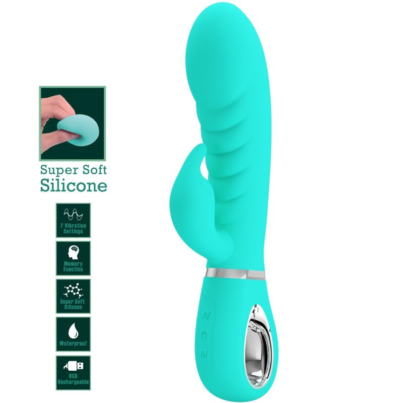 PRETTY LOVE - PRESCOTT MULTIFUNCIONAL VIBRADOR PONTO G VERDE ÁGUA