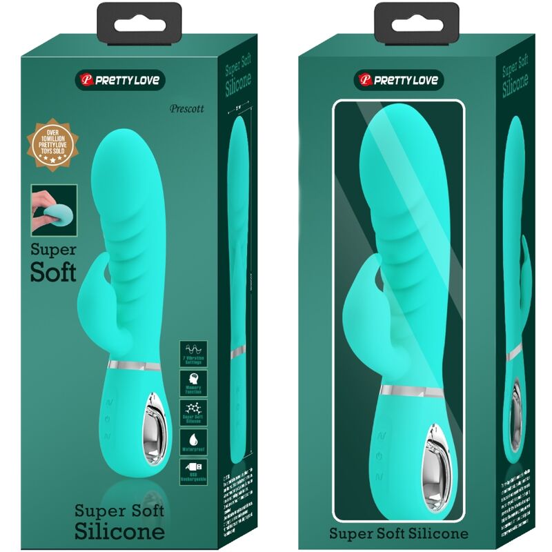 PRETTY LOVE - PRESCOTT MULTIFUNCIONAL VIBRADOR PONTO G VERDE ÁGUA