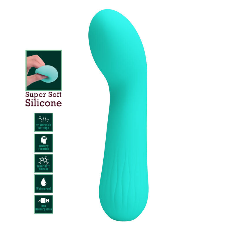 PRETTY LOVE - VIBRADOR RECARREGÁVEL FAUN WATER GREEN