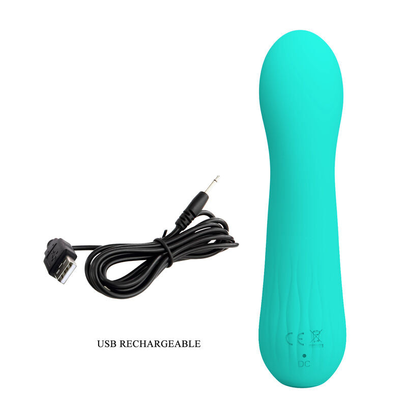 PRETTY LOVE - VIBRADOR RECARREGÁVEL FAUN WATER GREEN