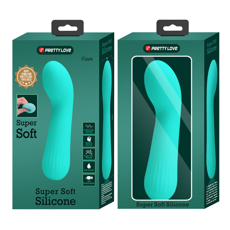 PRETTY LOVE - VIBRADOR RECARREGÁVEL FAUN WATER GREEN