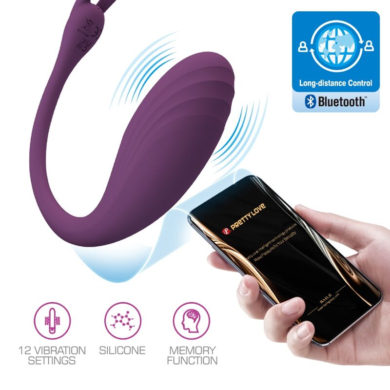 PRETTY LOVE - CATALINA VIBRATOR APP CONTROLE REMOTO LILACS