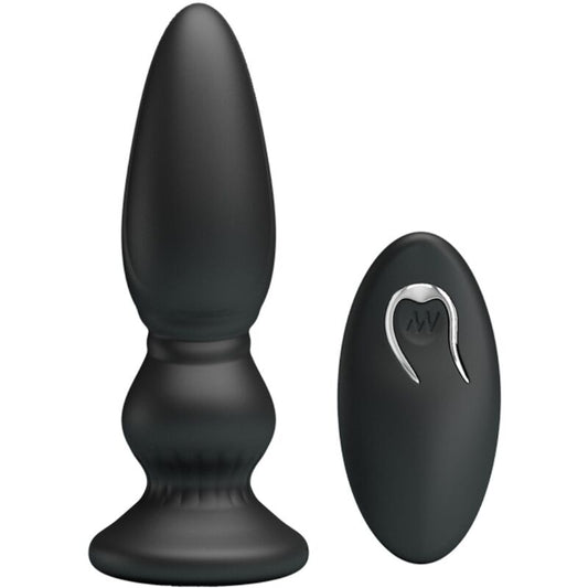 MR PLAY - PODEROSO VIBRADOR CONTROLE REMOTO PLUG ANAL PRETO