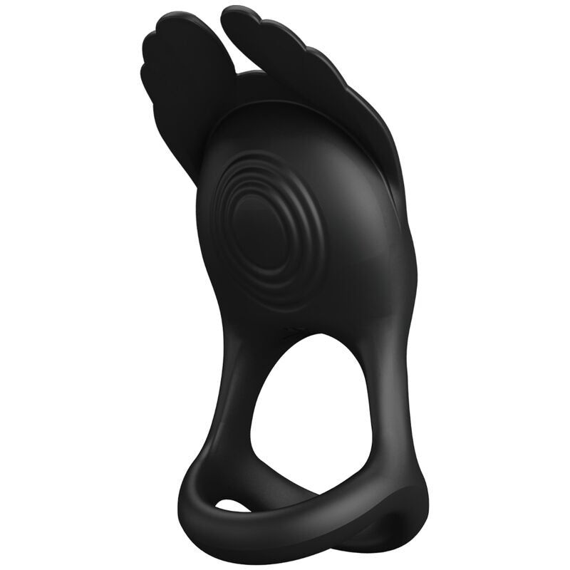 PRETTY LOVE - SILAS VIBRATING RING 7 VIBRATIONS SILICONE BLACK