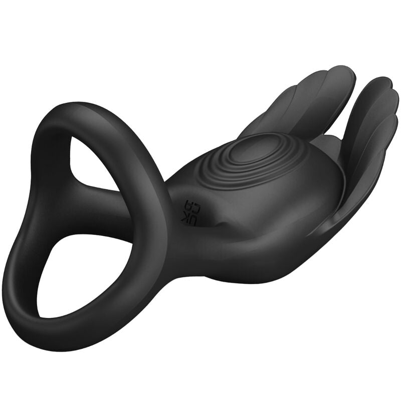 PRETTY LOVE - SILAS VIBRATING RING 7 VIBRATIONS SILICONE BLACK