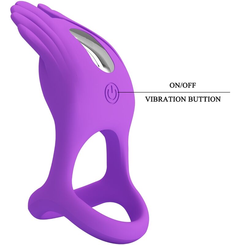 PRETTY LOVE - SILAS VIBRATING RING 7 VIBRATIONS LILAC SILICONE