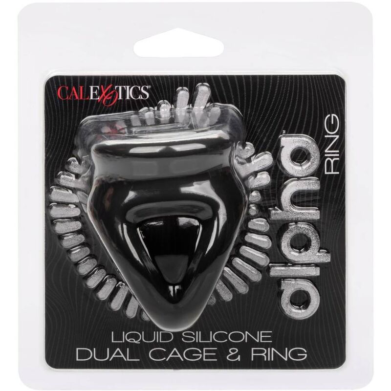 CALEXOTICS - Anel Alpha Double Cage Preto