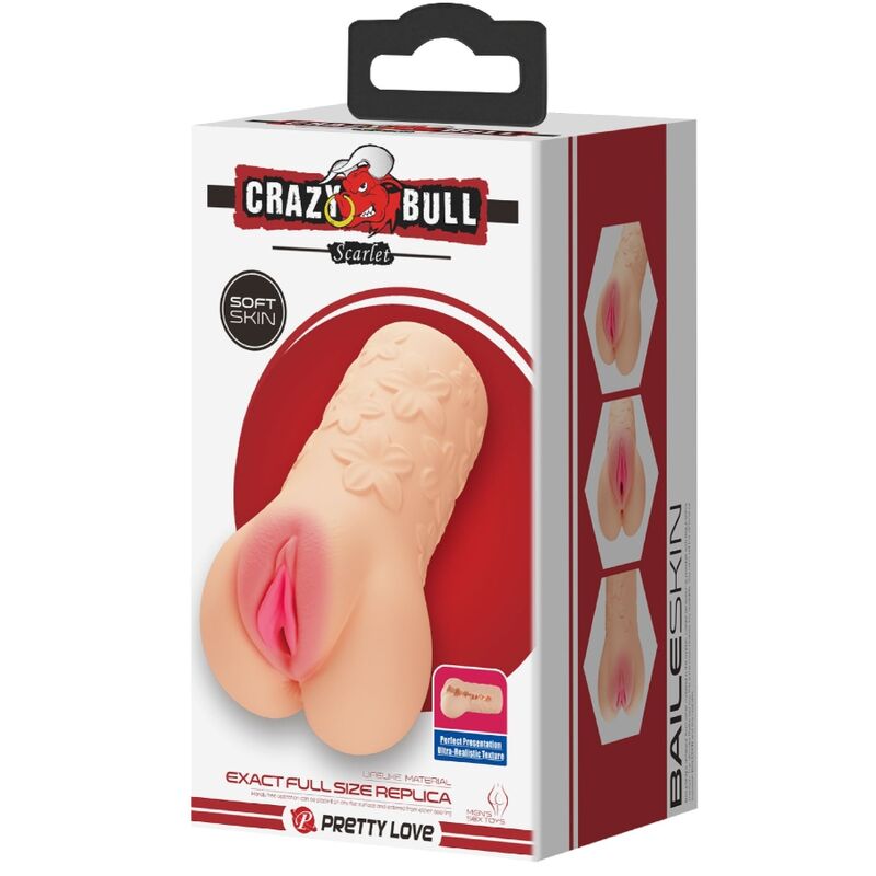 CRAZY BULL - MASTUBADADOR EM FORMA DE VAGINA ESCARLATE