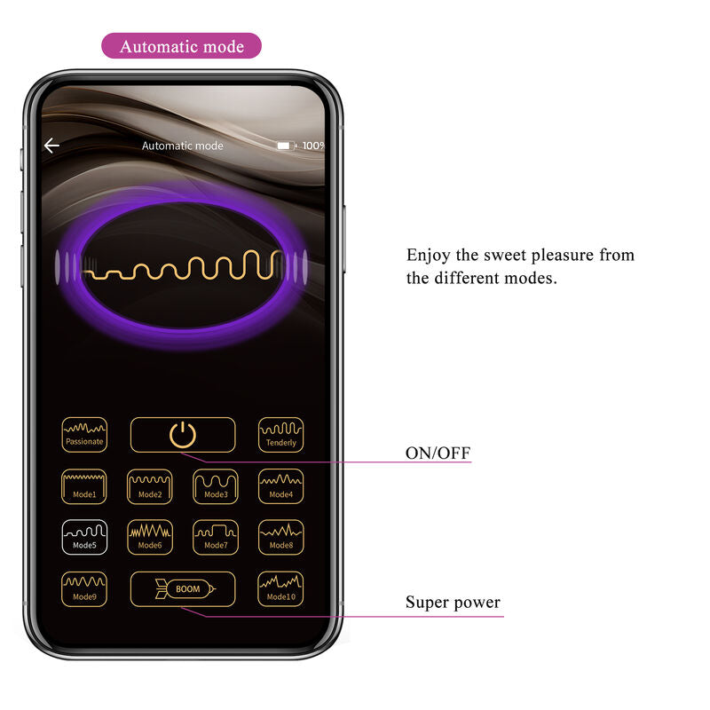 PRETTY LOVE - HECTOR ELECTROSHOCK VIBRATOR WITH APP CONTROL LILAC