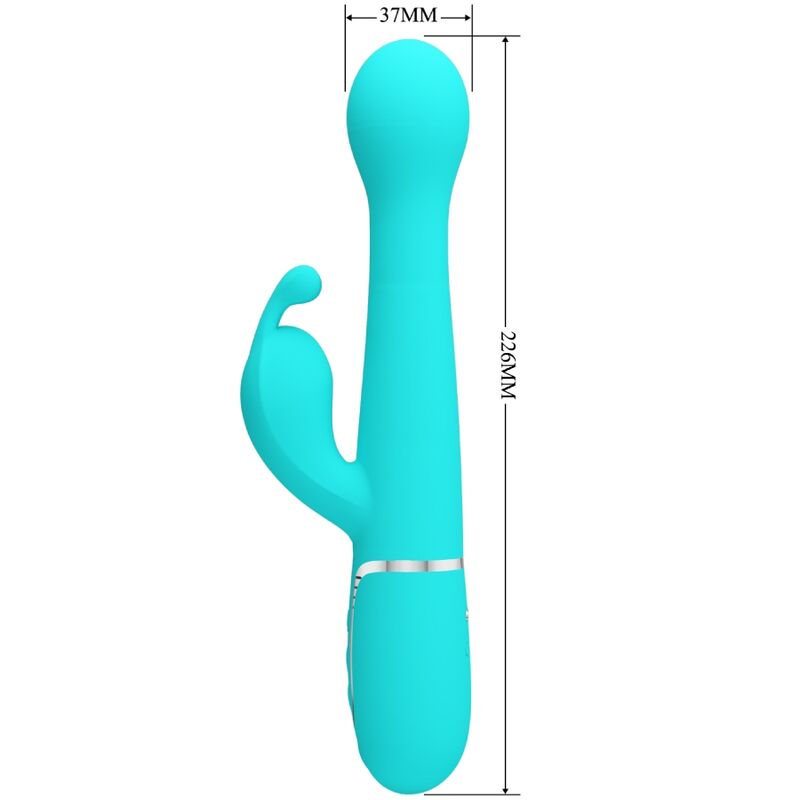 PRETTY LOVE - DEJON 3 IN 1 MULTIFUNCTION RABBIT VIBRATOR WATER GREEN