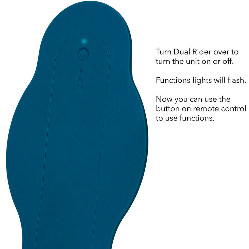 CALEXOTICS - RIDER DUAL MOTOR MASSAGER CONTROLE REMOTO AZUL