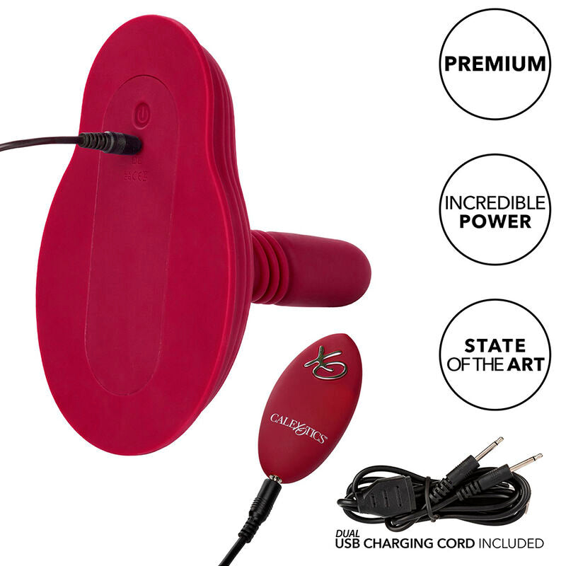 CALEXOTICS - RIDER DUAL MOTOR MASSAGER REMOTE CONTROL RED