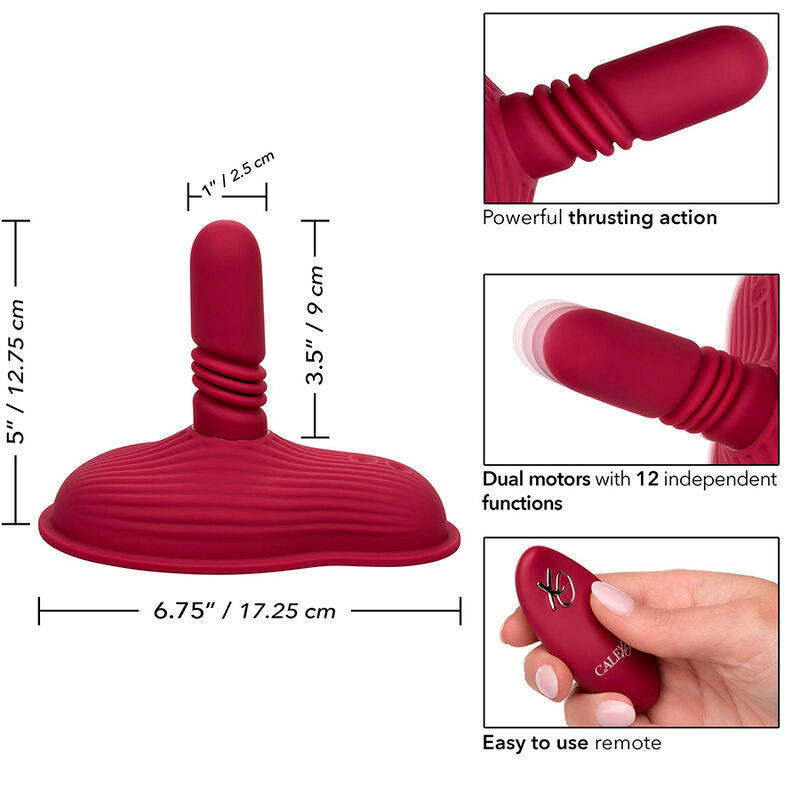 CALEXOTICS - RIDER DUAL MOTOR MASSAGER CONTROLE REMOTO VERMELHO