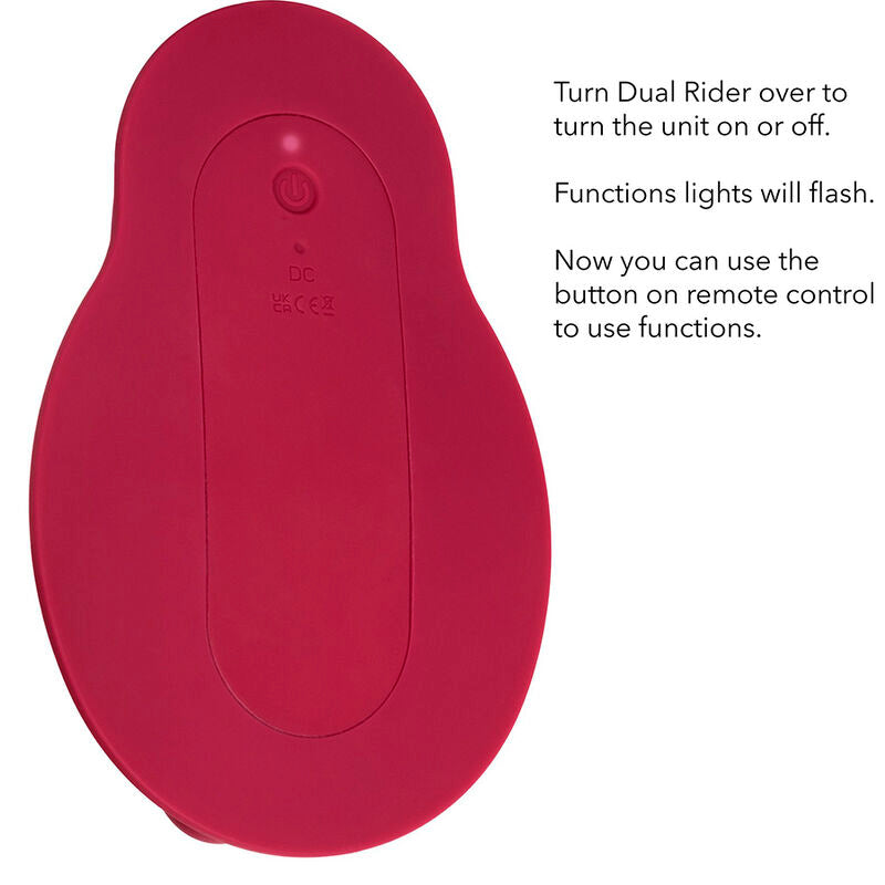 CALEXOTICS - RIDER DUAL MOTOR MASSAGER CONTROLE REMOTO VERMELHO