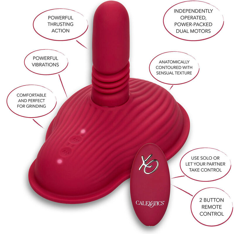 CALEXOTICS - RIDER DUAL MOTOR MASSAGER CONTROLE REMOTO VERMELHO