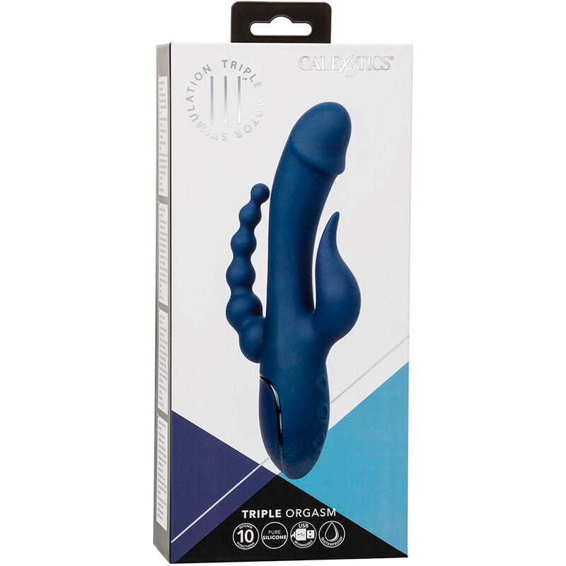 CALEXOTICS - VIBRADOR TRIPLO ORGASMO AZUL