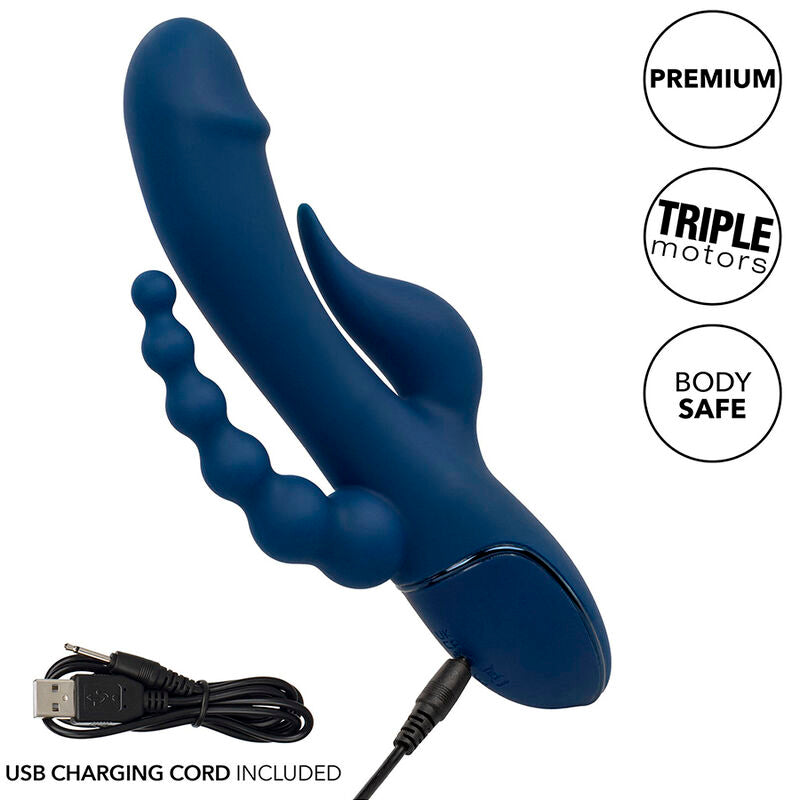 CALEXOTICS - VIBRADOR TRIPLO ORGASMO AZUL