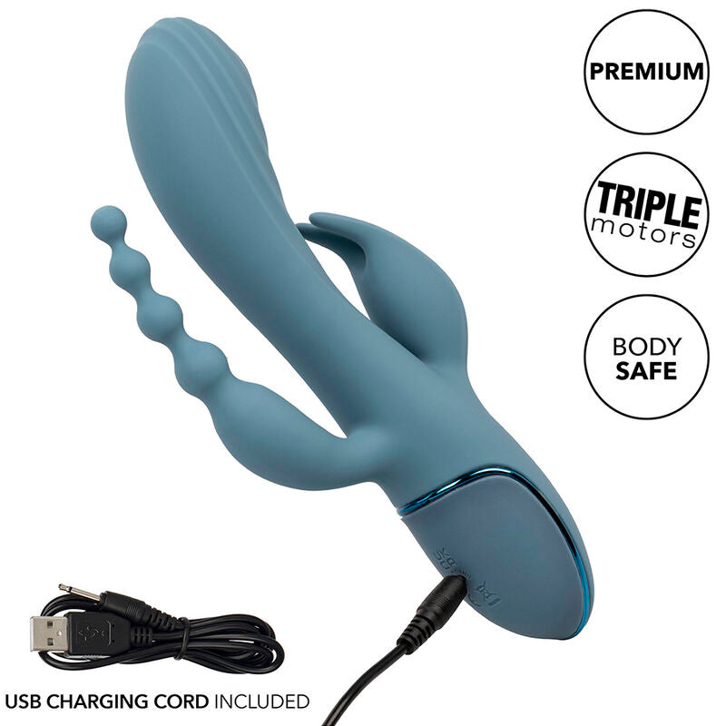 CALEXOTICS - TRIPLE ECSTASY VIBRATOR GREY