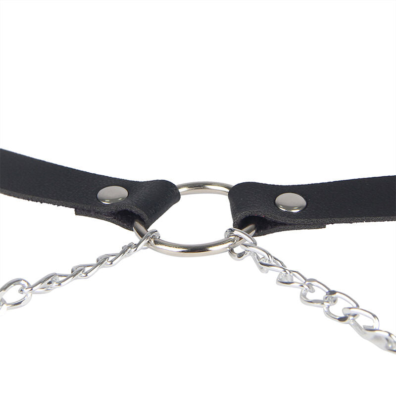 SUBBLIME - BLACK LEATHER BELT SHAPED HARNESS ONE SIZE