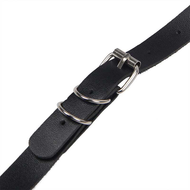 SUBBLIME - BLACK LEATHER FULL BODY HARNESS WITH BUCKLES ONE SIZE