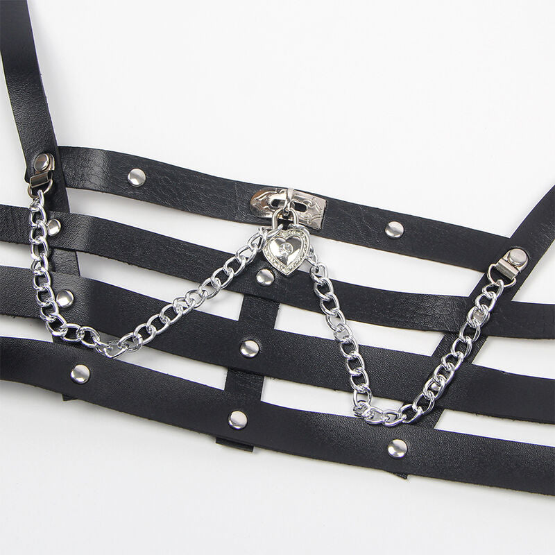 SUBBLIME - CORSET SHAPED HARNESS WITH CHAIN ​​DETAILS ONE SIZE