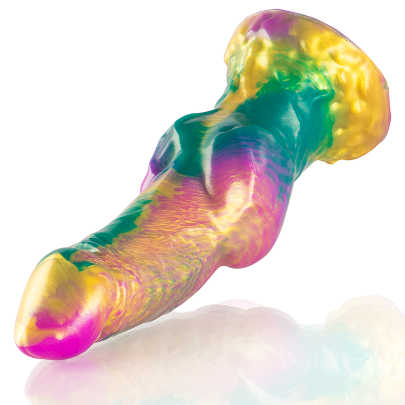 ÉPICO - DILDO IRIS COM TESTÍCULOS ARCO-ÍRIS DE PRAZER